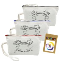 CCB008 COLOURING CANVAS COSMETIC BAG