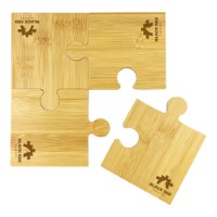 CST012 Puzzle Bamboo Coaster Set