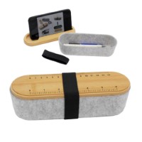 DS1564 Felt  Box With Bamboo Lid