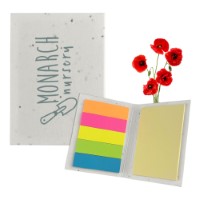 MH015 Corn Poppy Seed Sticky Note Pad