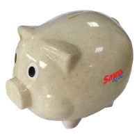PGB001 Wheat Straw Piggy Bank