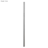 STW006-Silver Stainless Steel Straw 8MM x 215MM - Silver